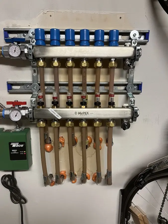 Plumber performing Leak Detection at a residential property in Elburn